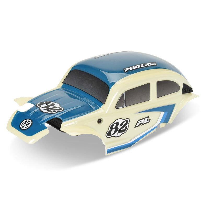 PRO368000T1 Proline Class 1 VW Bug Blue Race Body Conversion Kit and Flat Iron M/T Tires Mounted 7mm Black Diablo (4) for ARRMA TYPHON GROM