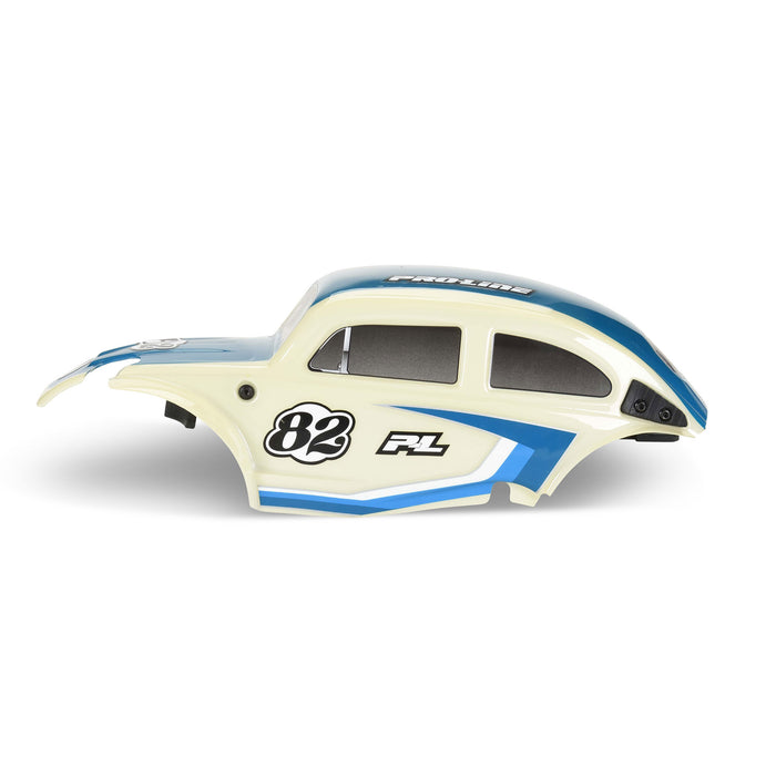 PRO368000T1 Proline Class 1 VW Bug Blue Race Body Conversion Kit and Flat Iron M/T Tires Mounted 7mm Black Diablo (4) for ARRMA TYPHON GROM