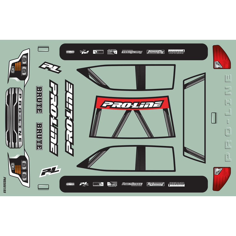 PRO368117 Pro-Line 1/16 Pre-Cut Brute Clear Body: Traxxas Mini Maxx