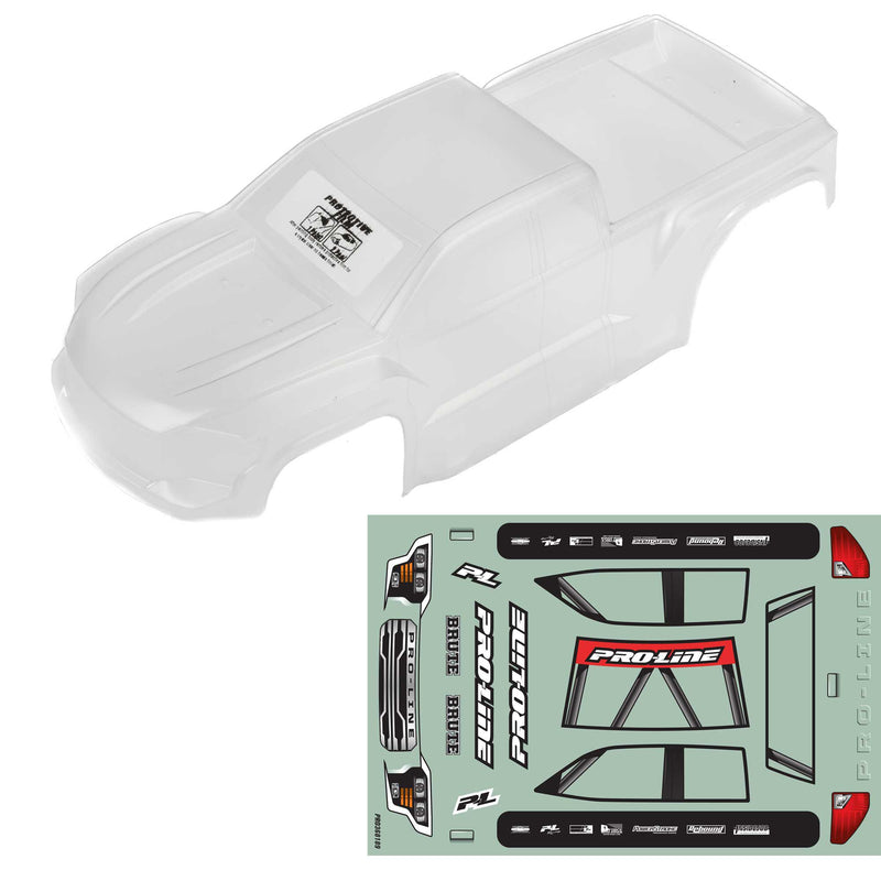 PRO368117 Pro-Line 1/16 Pre-Cut Brute Clear Body: Traxxas Mini Maxx