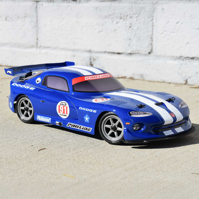 PRO368413 Pro-Line 1/12 Pre-Cut 2002 Dodge Viper GTS Blue Body: Losi NASCAR