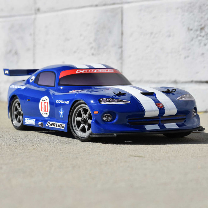 PRO368413 Pro-Line 1/12 Pre-Cut 2002 Dodge Viper GTS Blue Body: Losi NASCAR