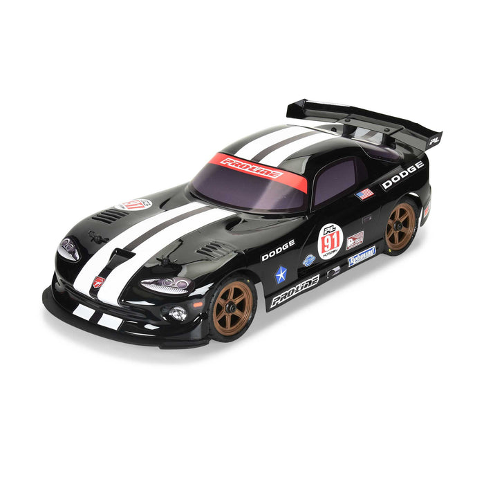 PRO368414 Pro-Line 1/12 Pre-Cut 2002 Dodge Viper GTS Black Body: Losi NASCAR
