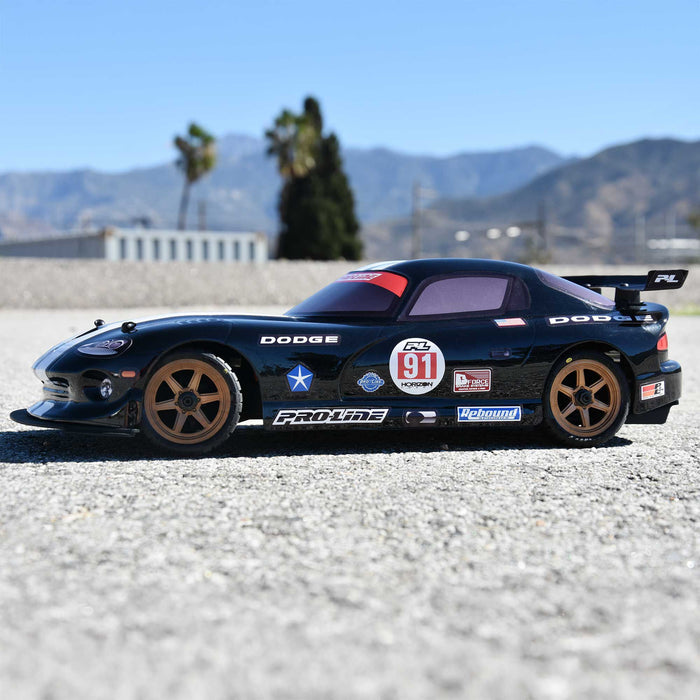 PRO368414 Pro-Line 1/12 Pre-Cut 2002 Dodge Viper GTS Black Body: Losi NASCAR