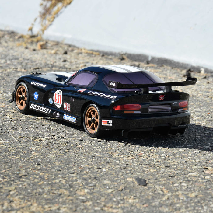 PRO368414 Pro-Line 1/12 Pre-Cut 2002 Dodge Viper GTS Black Body: Losi NASCAR