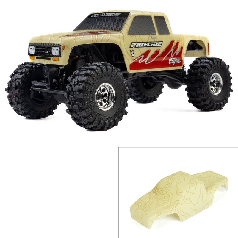 PRO369421 Proline Limited Edition Pre-Cut/Pre-Painted Coyote High Performance Tan Topo Body for Axial SCX30