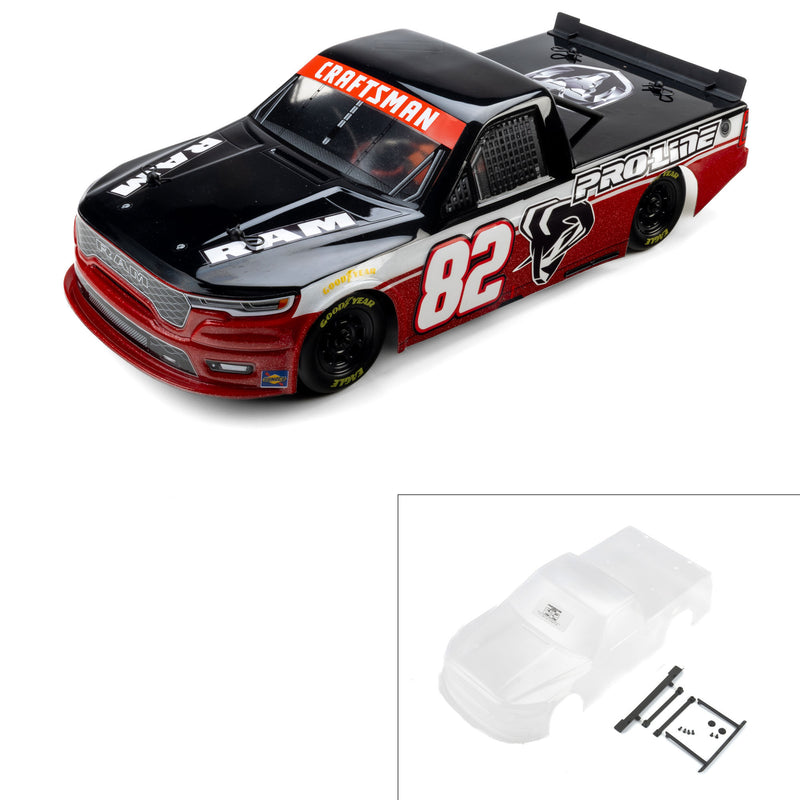 PRO369917 Pro-Line 1/12 Pre-Cut 2026 Ram 1500 Truck Clear Body: Losi NASCAR