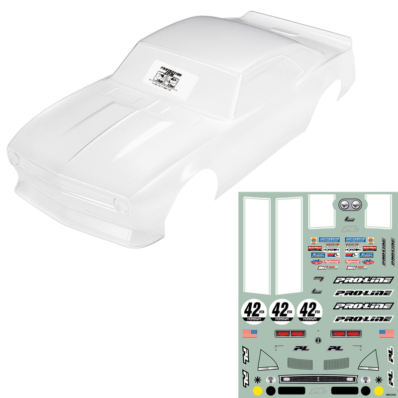 PRO372717 Pro-Line 1/12 Losi NASCAR 1968 Chevy Camaro VTA Pre-Trimmed Body (Clear)