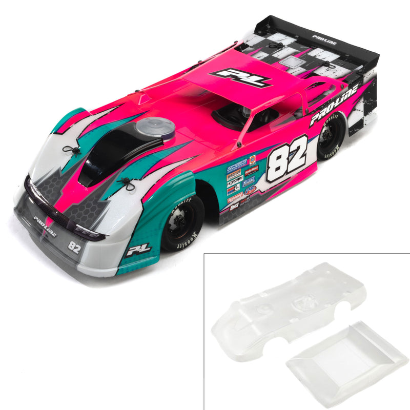 PRO373717 Pro-Line 1/12 Pre-Cut Dirt Late Model Tombstone Hi-Performance Clear Body: Losi ALM RC Race Car