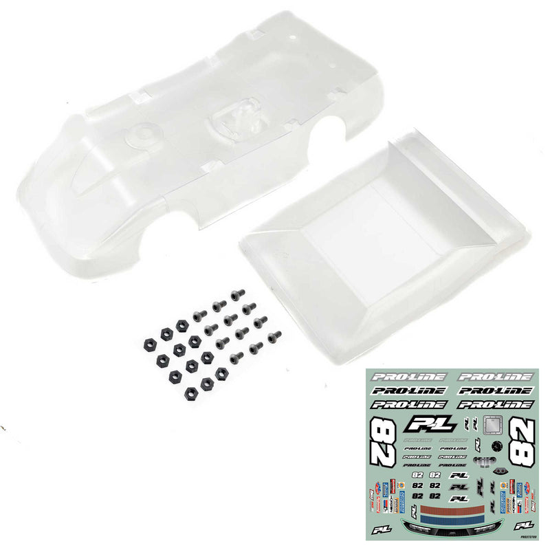 PRO373717 Pro-Line 1/12 Pre-Cut Dirt Late Model Tombstone Hi-Performance Clear Body: Losi ALM RC Race Car