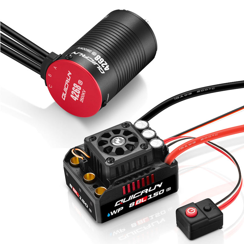 38030400 HOBBYWING  QUICRUN WP 8BL150 G2 Combo Motor: ESC + QR4268 SL G2 2600kv motor