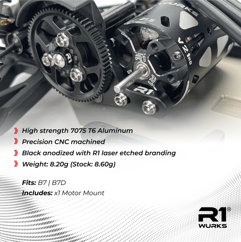900078 R1WURKS (B7 Series) Motor Mount, Black