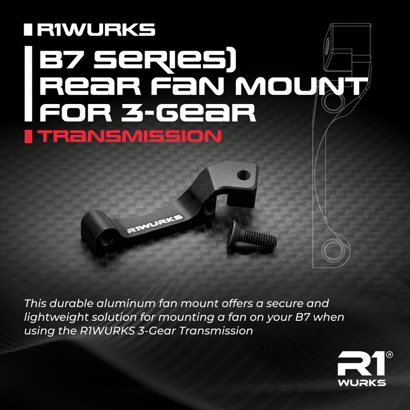 900124 R1WURKS (B7 Series) Rear Fan Mount for 3-Gear Transmission