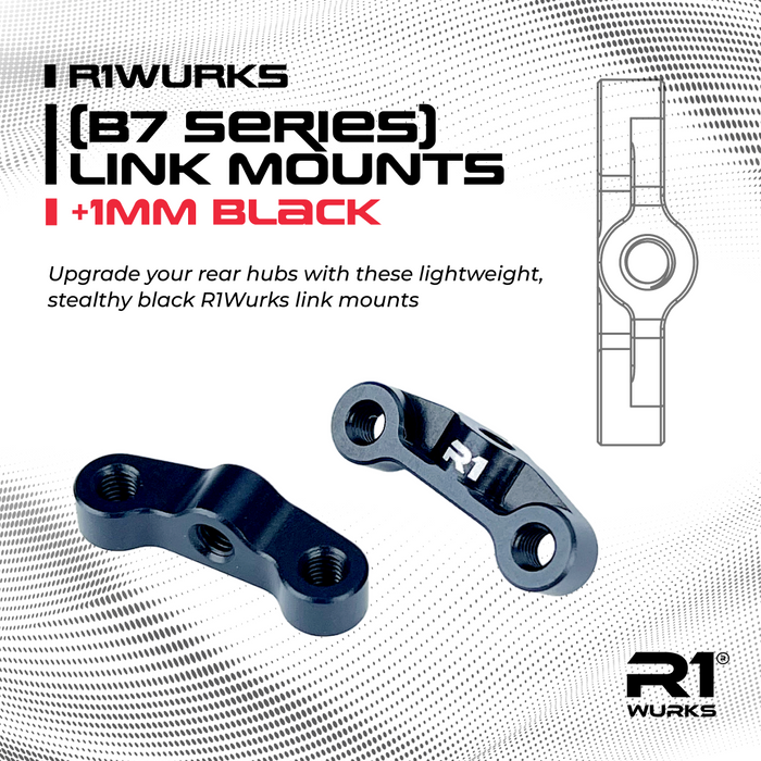 900100 R1 WURKS (B7 Series) Link Mounts, +1mm, Black