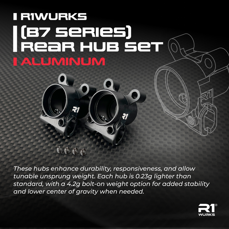 900101 R1 WURKS (B7 Series) Rear Hub Set, Aluminum