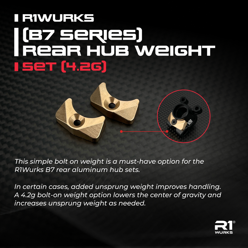 900103 R1 WURKS (B7 Series) Rear Hub Weight Set (4.2g)