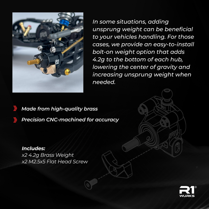 900102 R1 WURKS (B7 Series) Rear Hub Set, HRC, Aluminum