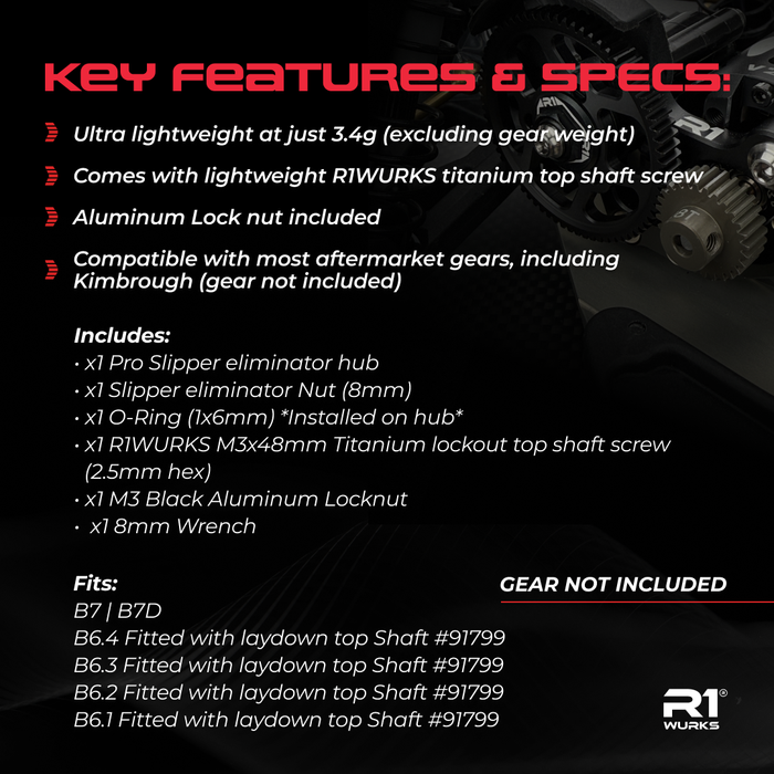 900141 R1WURKS (B7 Series) Ultra-Lightweight Pro Slipper Eliminator System