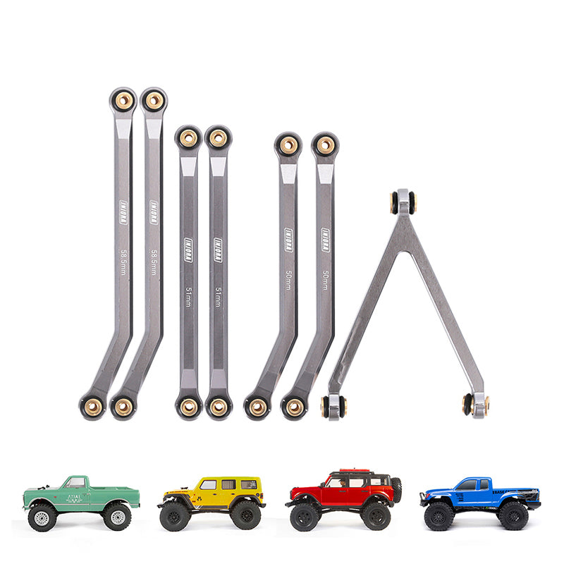 SCX24-52 INJORA 7pcs High Clearance Chassis Links for SCX24 C10 JLU Bronco Base Camp