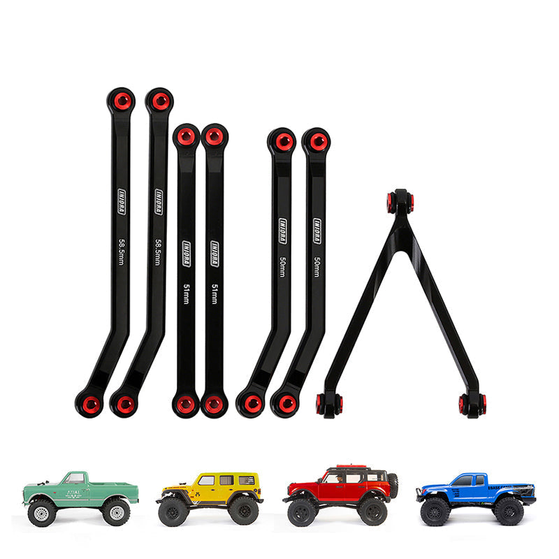 SCX24-52 INJORA 7pcs High Clearance Chassis Links for SCX24 C10 JLU Bronco Base Camp