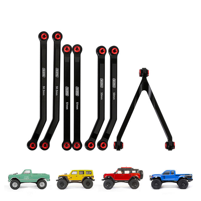 SCX24-52 INJORA 7pcs High Clearance Chassis Links for SCX24 C10 JLU Bronco Base Camp