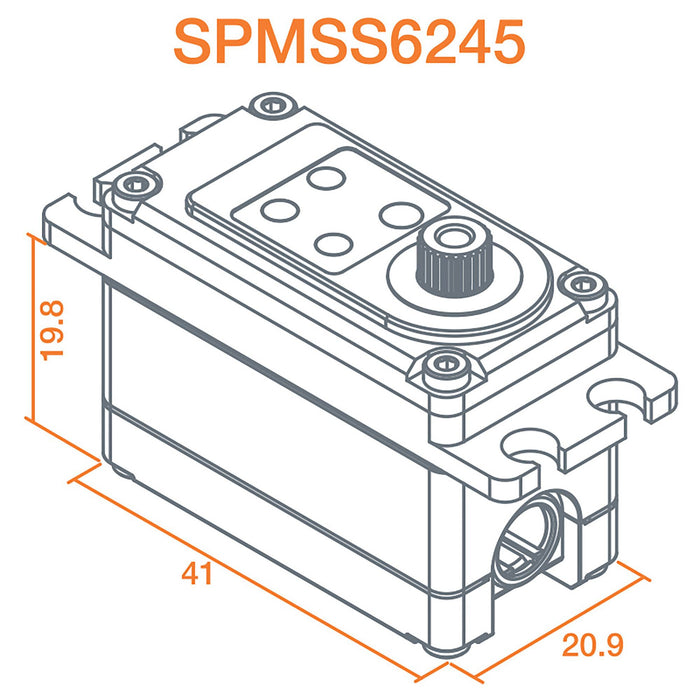 SPMSS6245 Spektrum S6245 Low Profile Digital High Speed High Torque Surface Servo