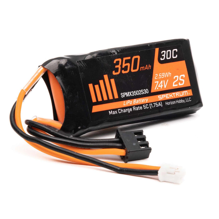 SPMX3502S30 - Spektrum 7.4V 350mAh 2S LiPo Battery: SCX24 PH 2.0