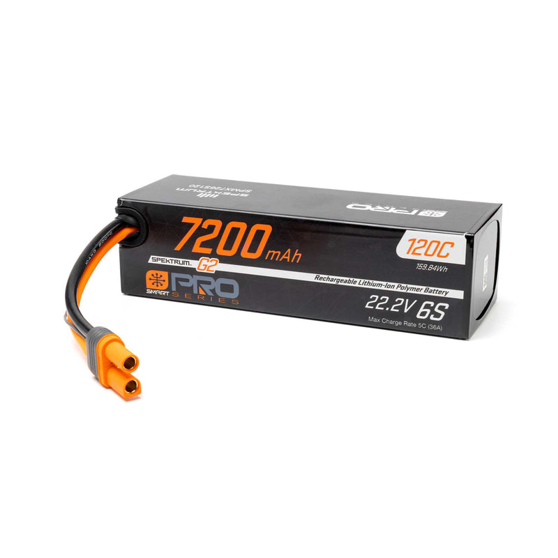 SPMX726S120 Spektrum 22.2V 7200mAh 6S 120C Smart G2 LiPo: IC5