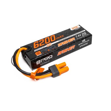 SPMXB2S62 Spektrum 7.4V 6200mAh 2S 120C Smart G2 Pro Basher LiPo Battery: IC5