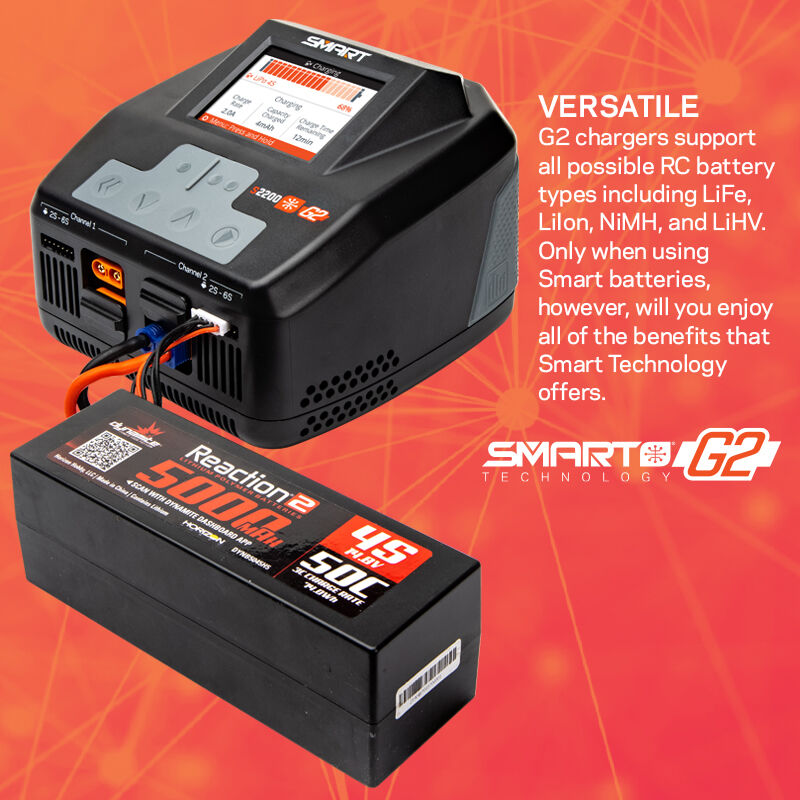 SPMXC2010 Spektrum S2200 G2 AC 2x200W Smart Battery Charger