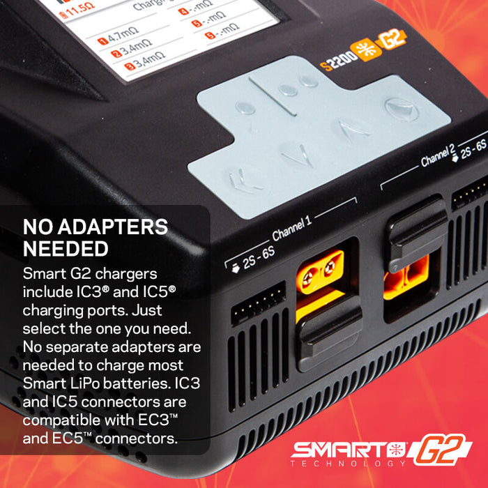 SPMXC2010 Spektrum S2200 G2 AC 2x200W Smart Battery Charger