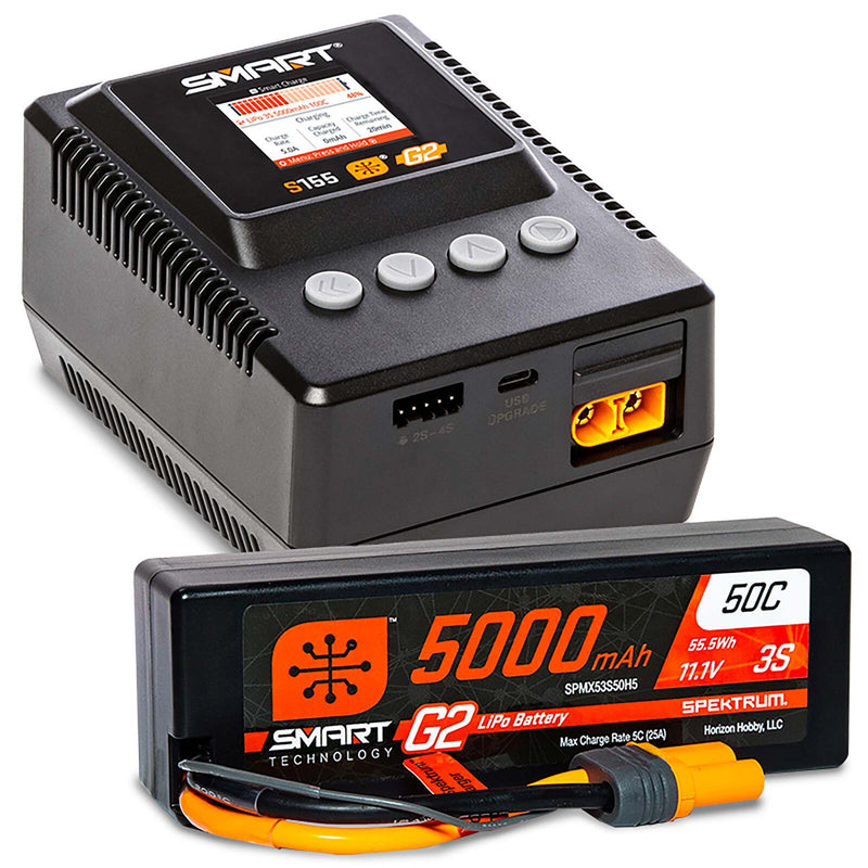 SPMXPSS300 - Spektrum Smart Powerstage: 5000mAh 3S LiPo & S155 Charger