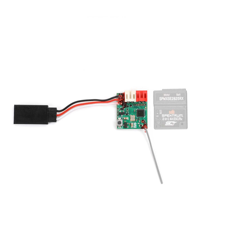 SPMXSE2825RX Spektrum 10A 2-in-1 Brushed ESC / SLT Receiver: Micro-B/T