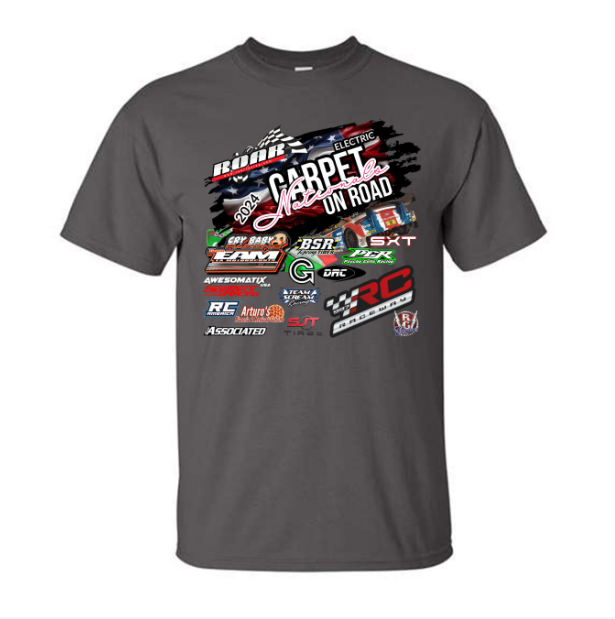 997 RC Raceway 2024 ROAR Electric Carpet On-Road Nationals T-Shirt Single-Sided *PRE-ORDER*