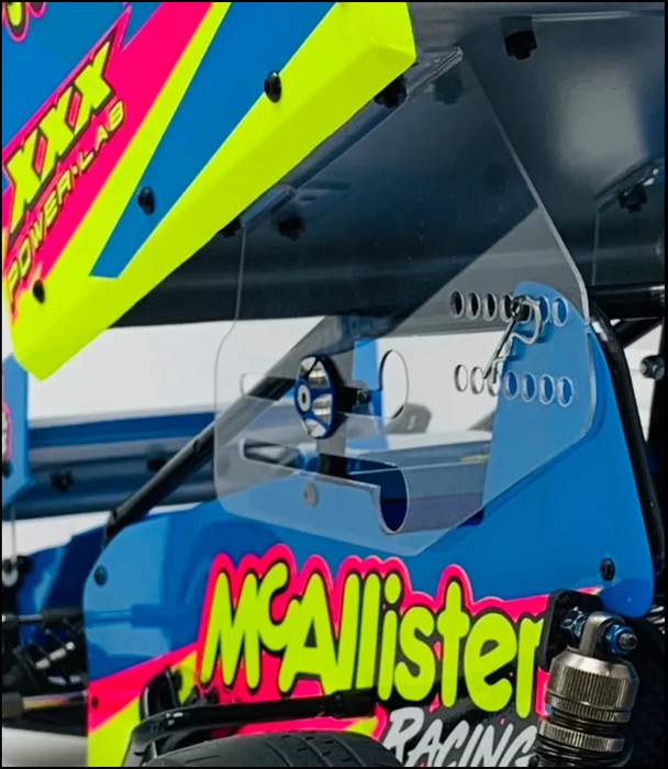 443-7 McAllister Racing Large Sprint Car Wing Buttons, Gunmetal