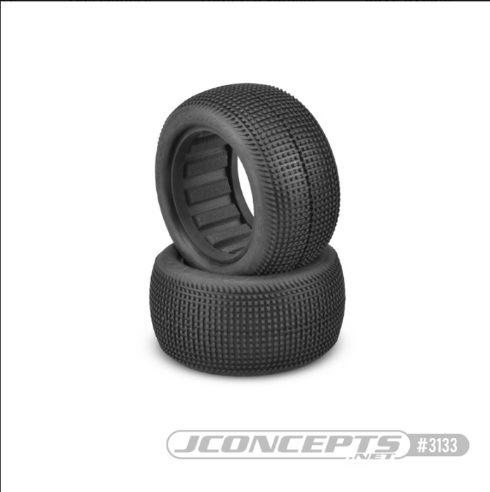 3133-02 Jconcepts Sprinter 2.2" 1/10th Rear Buggy Tire, Green Compound, Includes Closed Cell Dirt-Tech Inserts