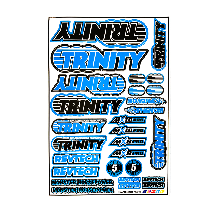 TEP9982P Blue Trinity Pro-Sticker Sheet (2 Sheets)