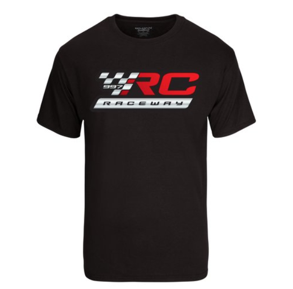 997 RC Raceway T-Shirt, Black (Original Logo)