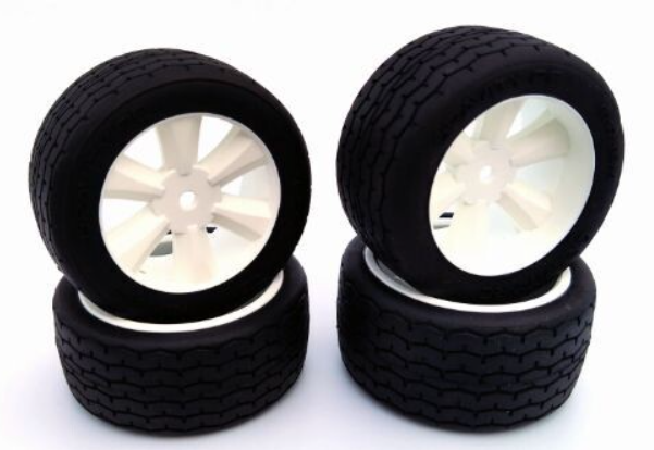 Gravity RC GRC145W G-Spec VTA Tires (Set of 4) Pre glued, VTA Edge Wheel, White