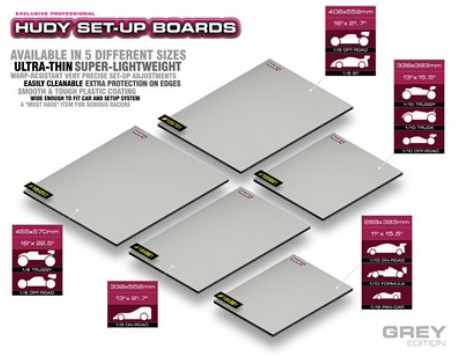 108601 Hudy Flat Set Up Board 1/10 Off Road Lightweight Grey