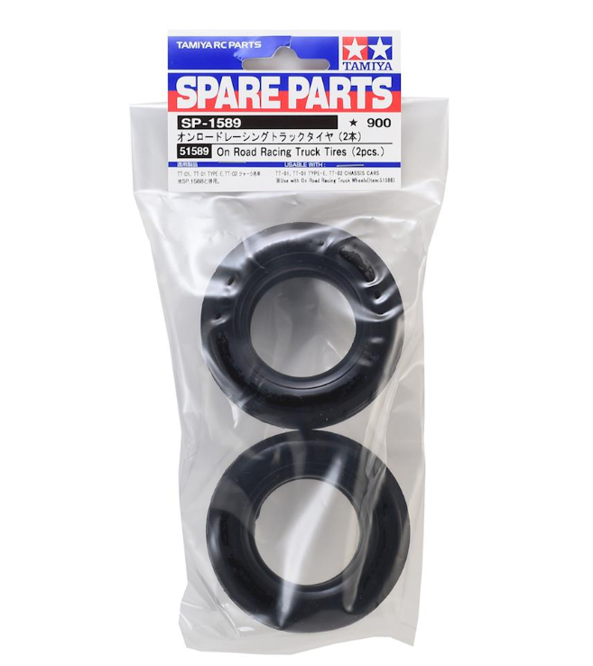 Tamiya 51589 TT-01 Racing Truck On-Road Semi Truck Tires (2)