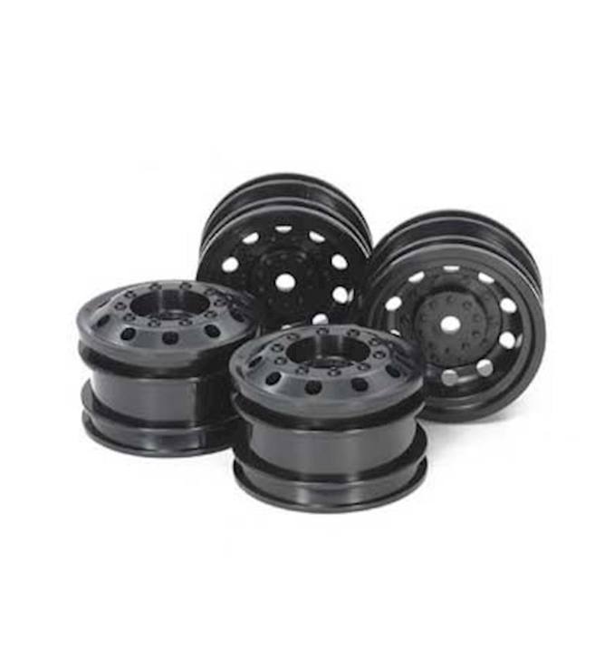 54741 Tamiya TT-01 Type-E Racing Truck Wheels (Black) (4) w/12mm Hex