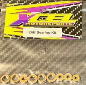 XCEL Hybrid Ceramic Pan Car Bearings, Ball Diff, 1/8" Front Axle XCL0184