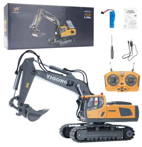 2.4G Remote Control RC Model Toy Excavator, Construction Vehicle