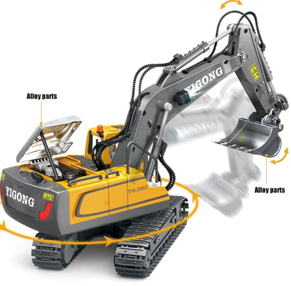 2.4G Remote Control RC Model Toy Excavator, Construction Vehicle