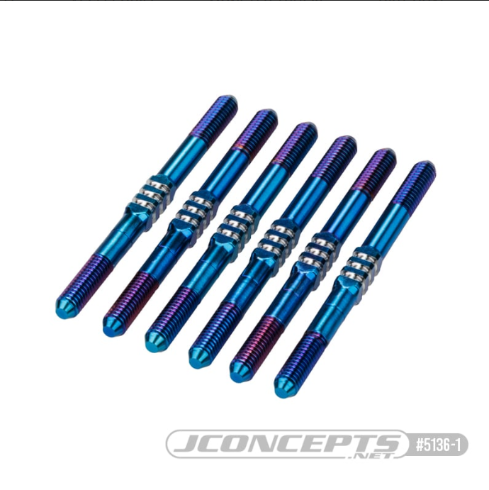 Jconcepts Team Associated RC10B7 B7 Fin Titanium Turnbuckle, Burnt Blue