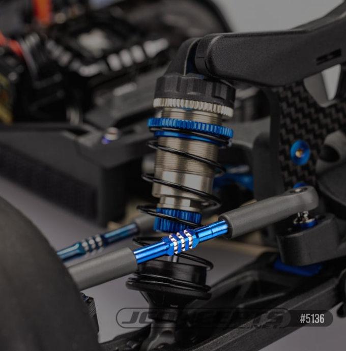 Jconcepts Team Associated RC10B7 B7 Fin Titanium Turnbuckle, Burnt Blue