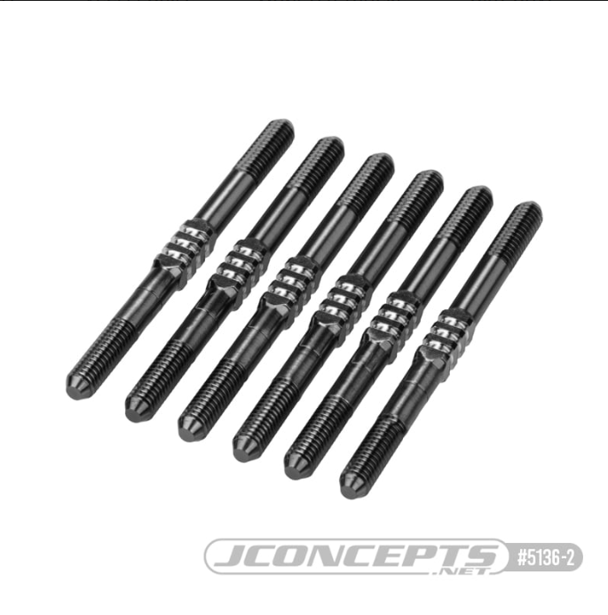 Jconcepts Team Associated RC10B7 B7 Fin Titanium Turnbuckle, Stealth Black