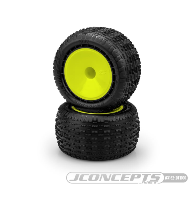 3162-201091 Swaggers - 2.2" Stadium Truck Pre-mounts, Yellow Wheel