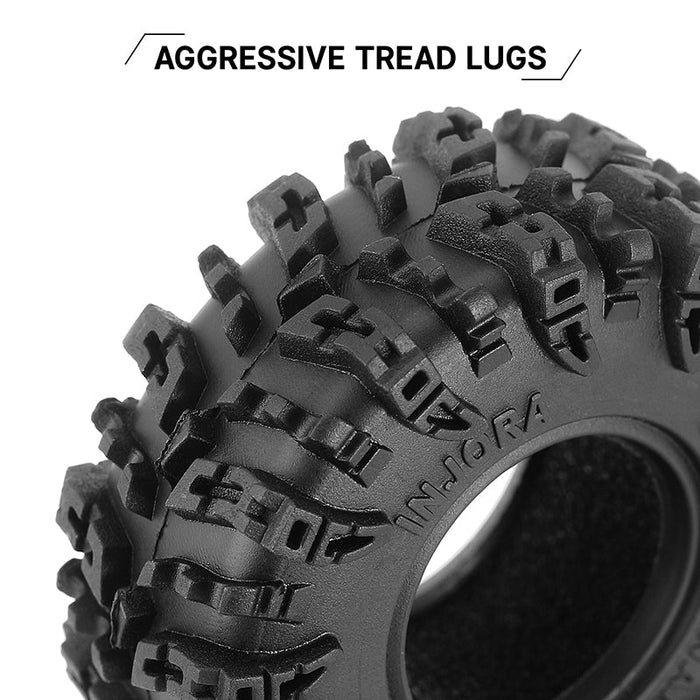 YQT-1021 INJORA Swamp Claw 1.0" M/T Tires (4) (56mm/64mm)